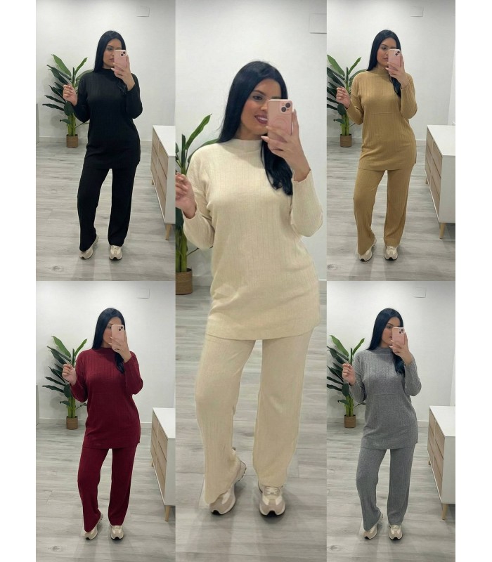 Conjunto punto canalé ancho