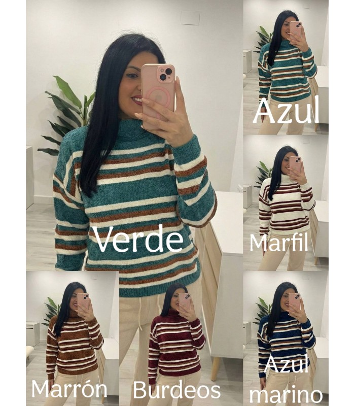 Jersey ralla cuello alto