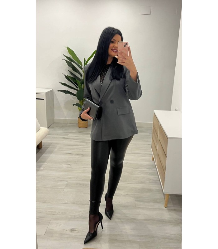 Chaqueta botones gris