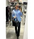 Camisa celeste rallas