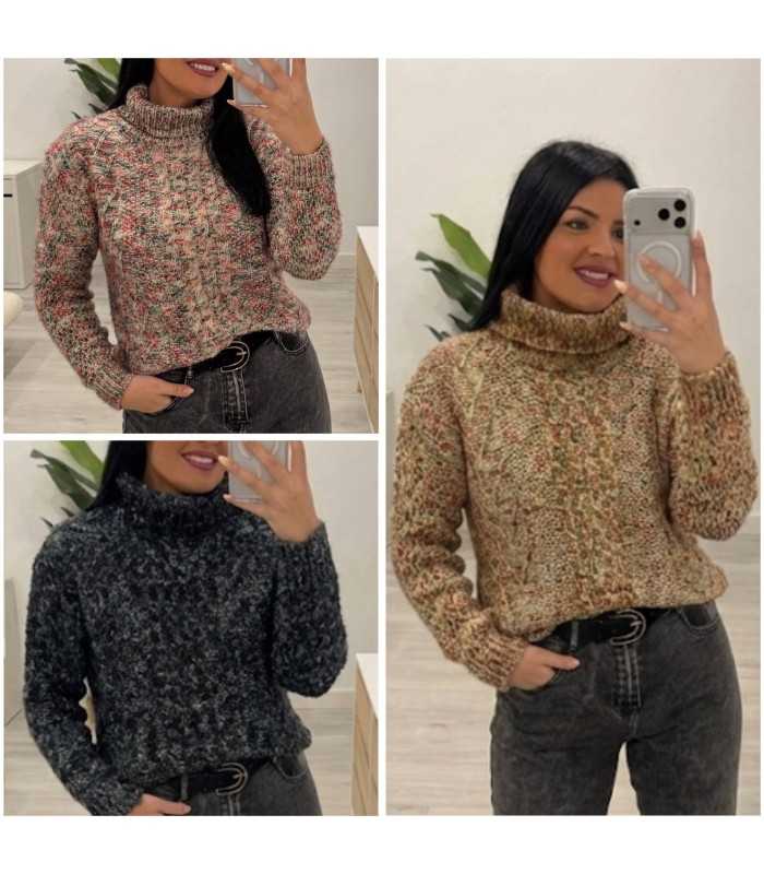 Jersey colorines cuello vuelto