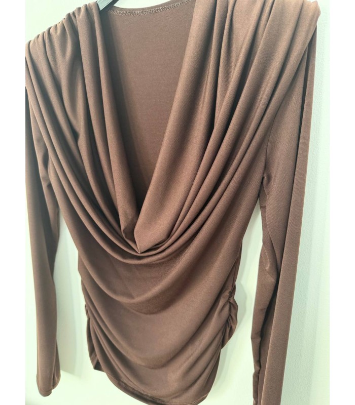 Blusa licra cuello caido