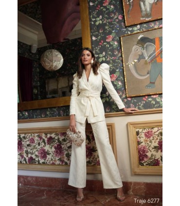 Traje Carey Jacquard crudo