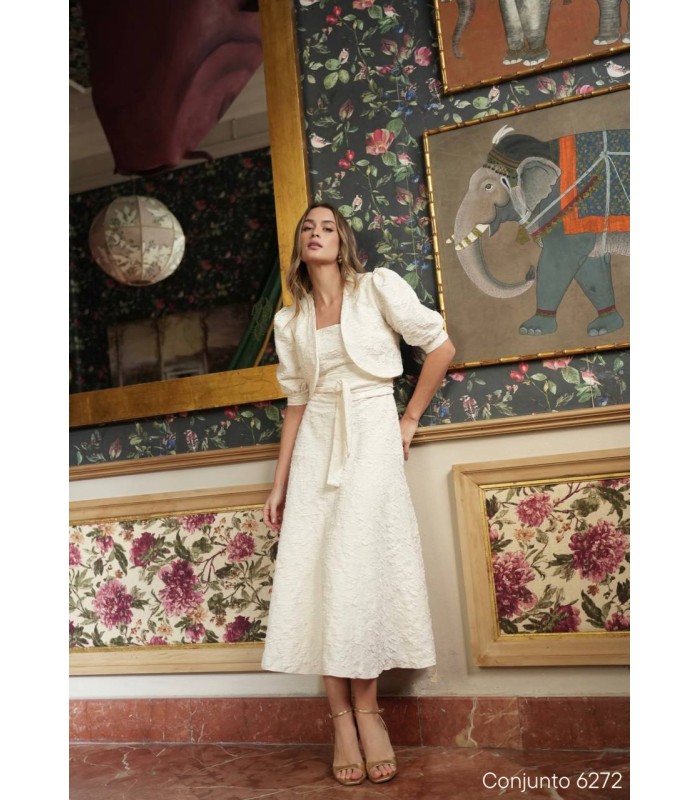 Vestido Varona jacquard torera