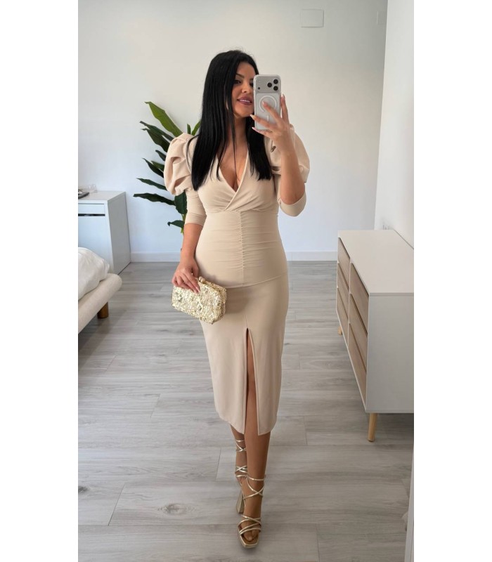 Vestido Lucía crudo