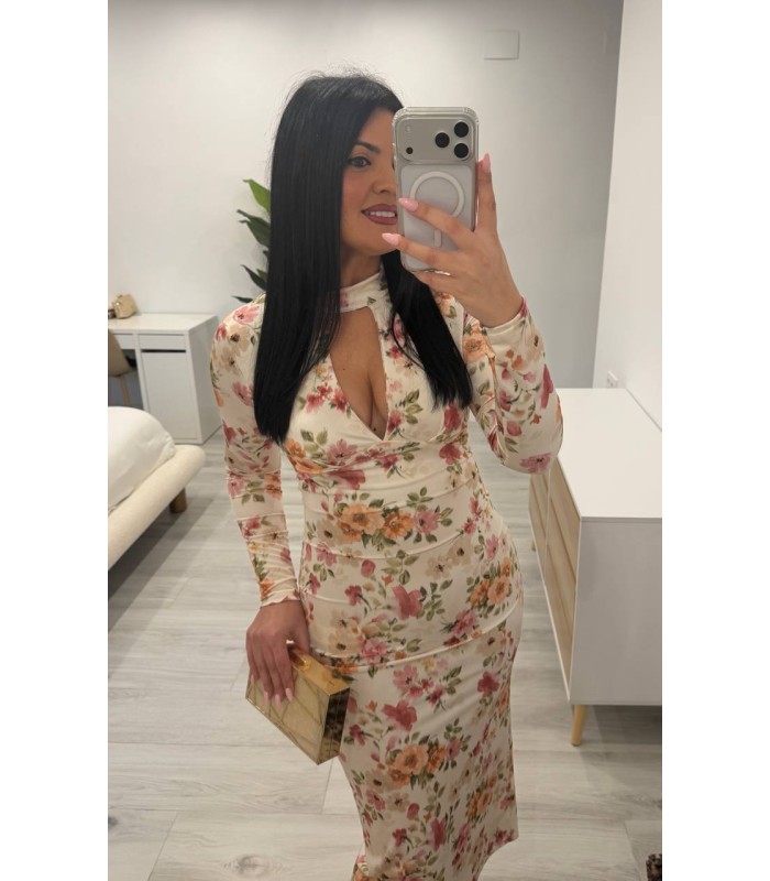 Vestido Jazmin crudo