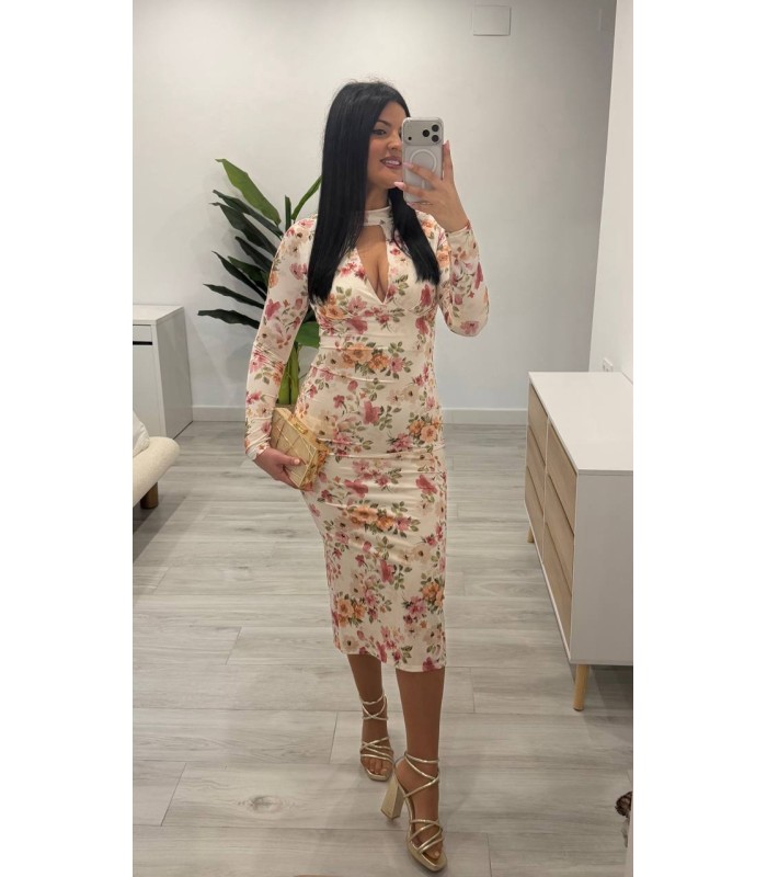 Vestido Jazmin crudo