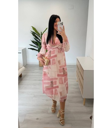 Vestido Carlota rosa