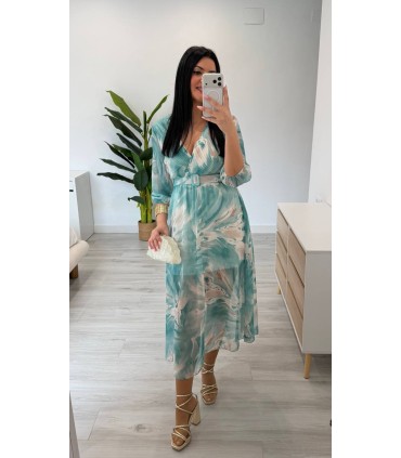 Vestido Mía verde agua