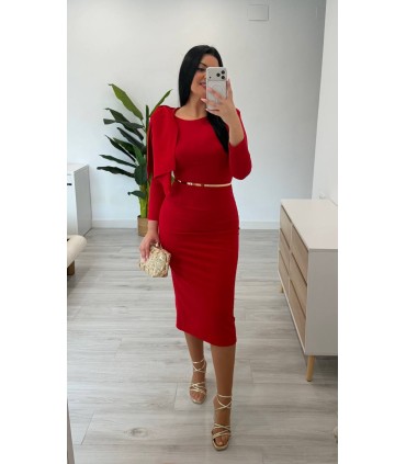 Vestido Lazada rojo