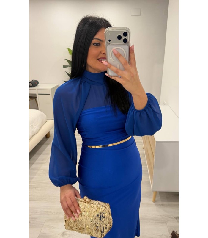 Vestido Luna azul eléctrico