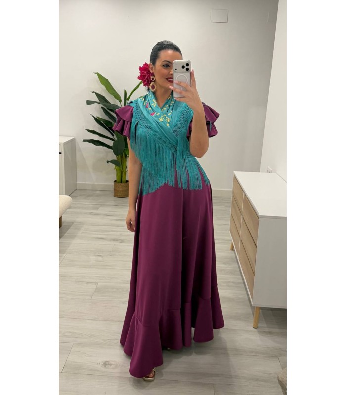 Mantoncillo Flores verde