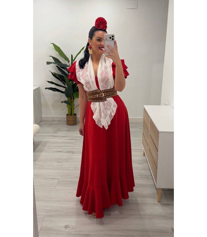 Mantoncillo brocados blanco