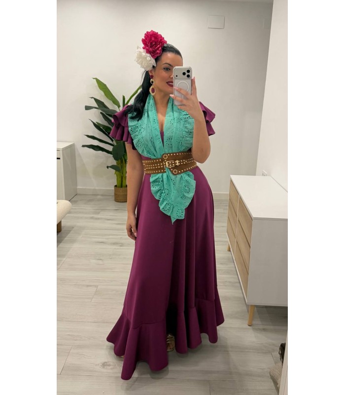 Mantoncillo brocados verde