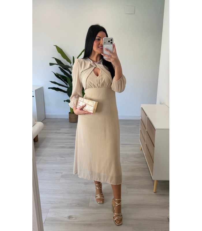 Vestido Sofía crudo