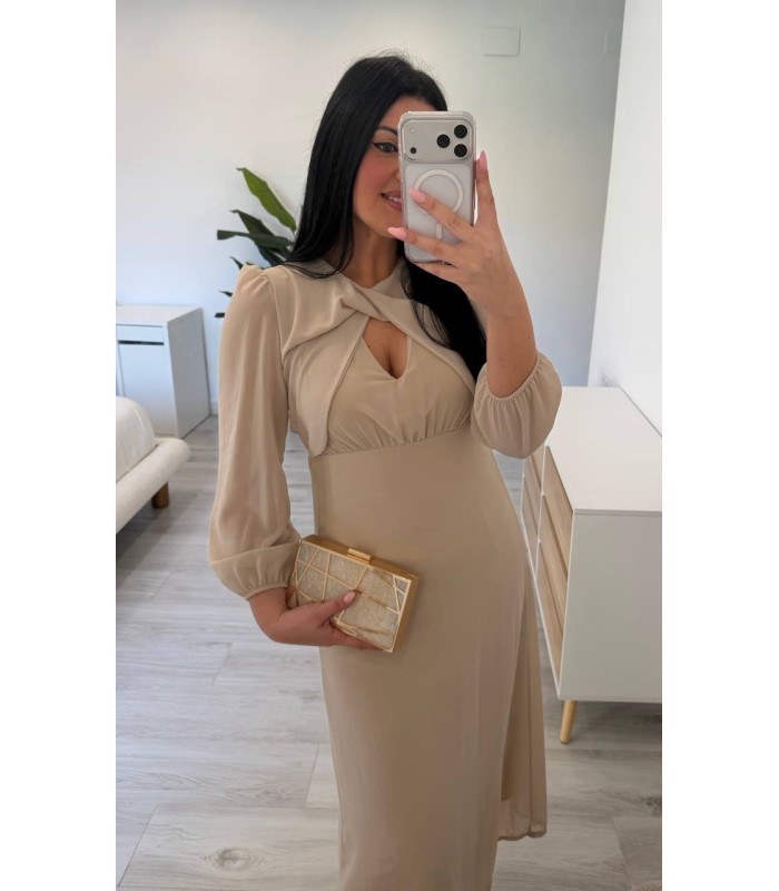 Vestido Sofía crudo