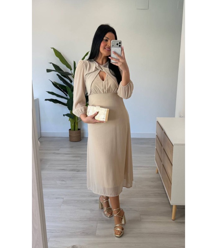 Vestido Sofía crudo