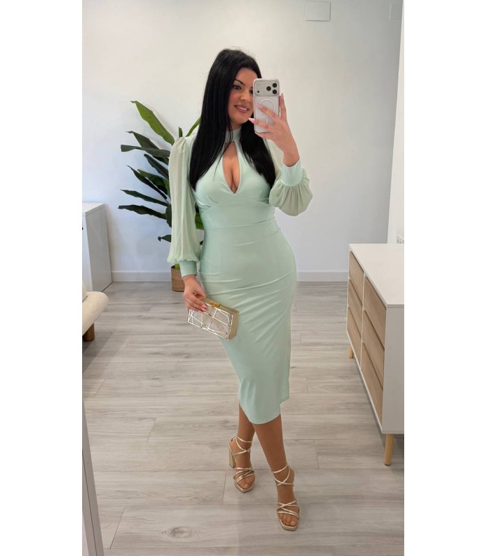 Vestido Gisella verde agua