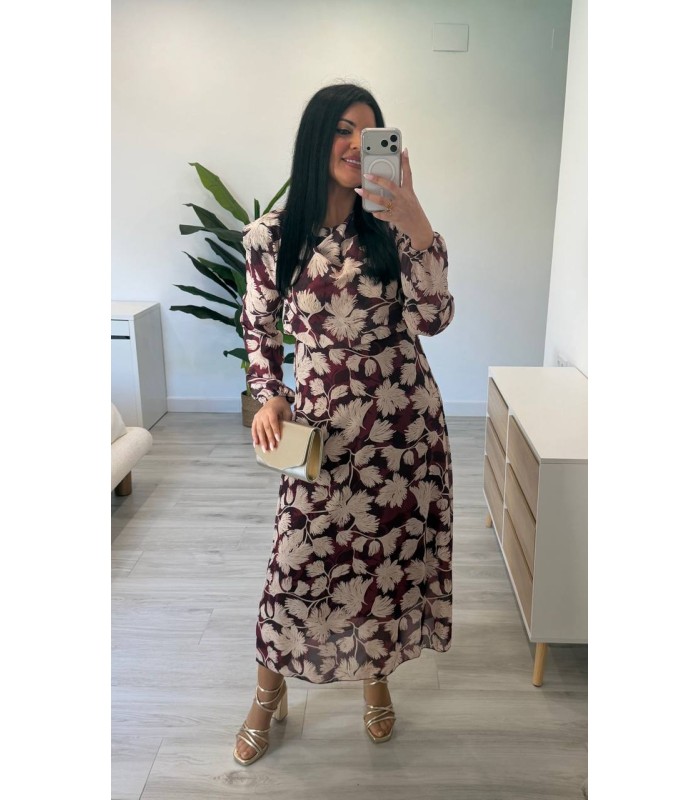 Vestido Irina burdeos