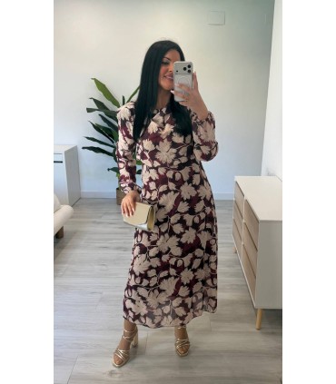 Vestido Irina burdeos