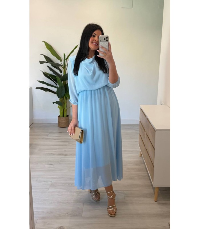 Vestido Blanca celeste