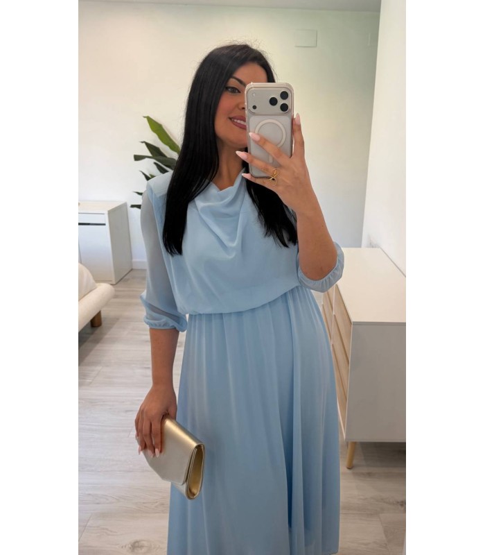 Vestido Blanca celeste