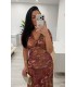 Vestido Cintia marrón