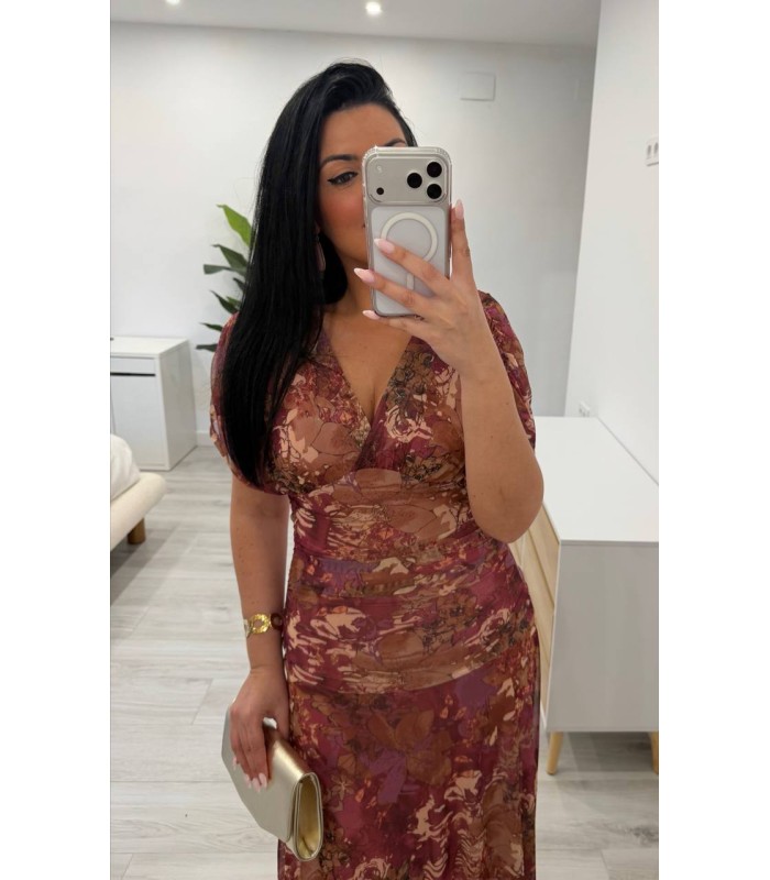 Vestido Cintia marrón