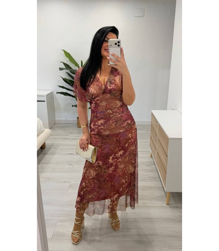 Vestido Cintia marrón