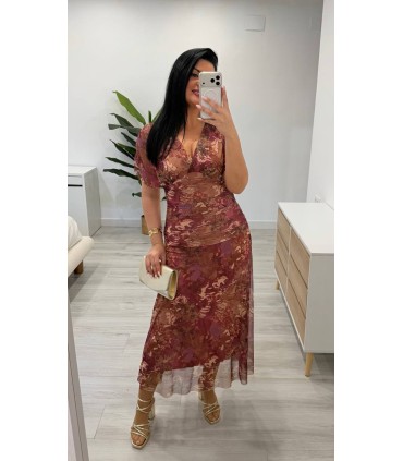 Vestido Cintia marrón