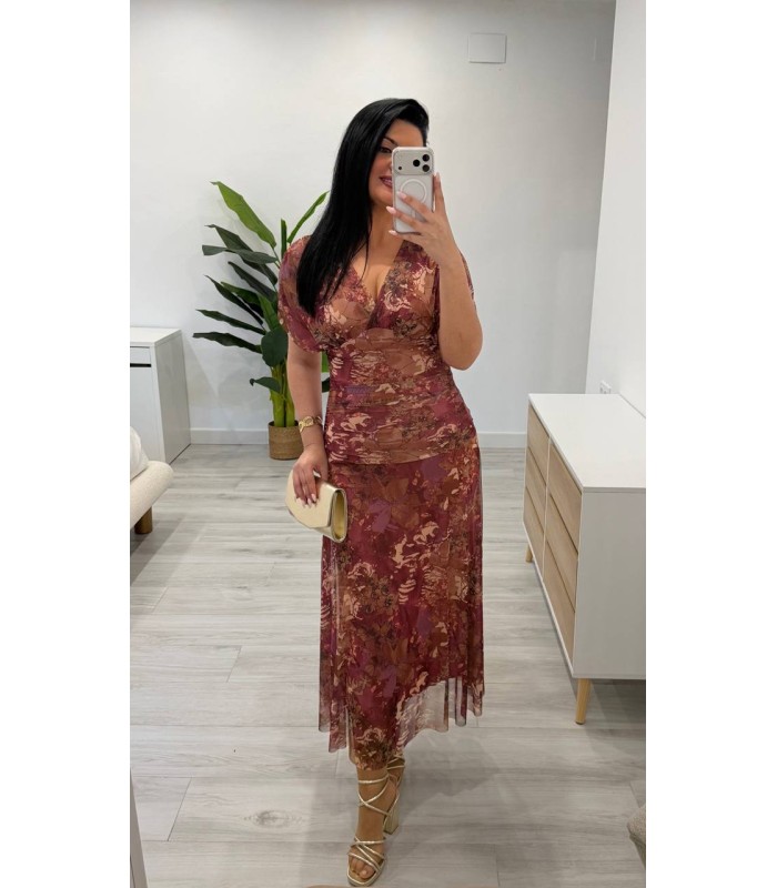 Vestido Cintia marrón