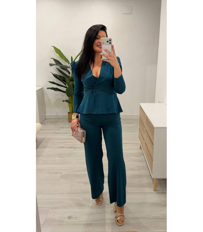 Traje chaqueta Gisella petroleo