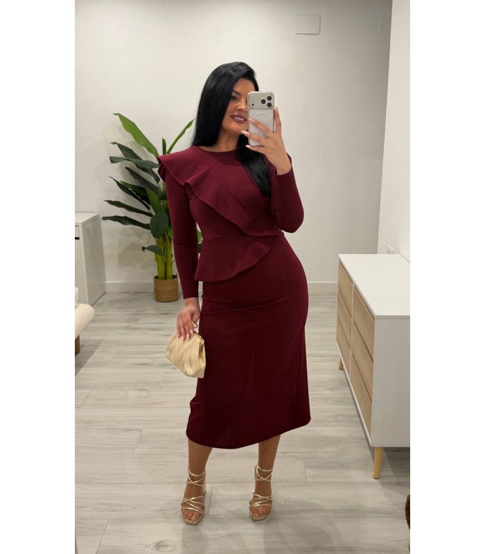 Vestido Violeta burdeos