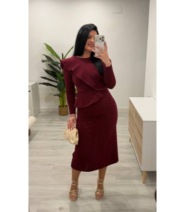 Vestido Violeta burdeos