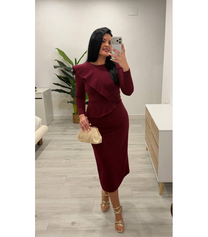 Vestido Violeta burdeos