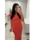 Vestido Nora coral
