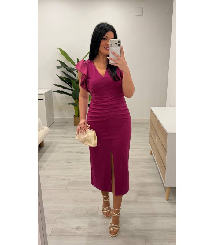 Vestido Nora buganvilla