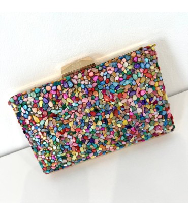 Bolso pedreria colores