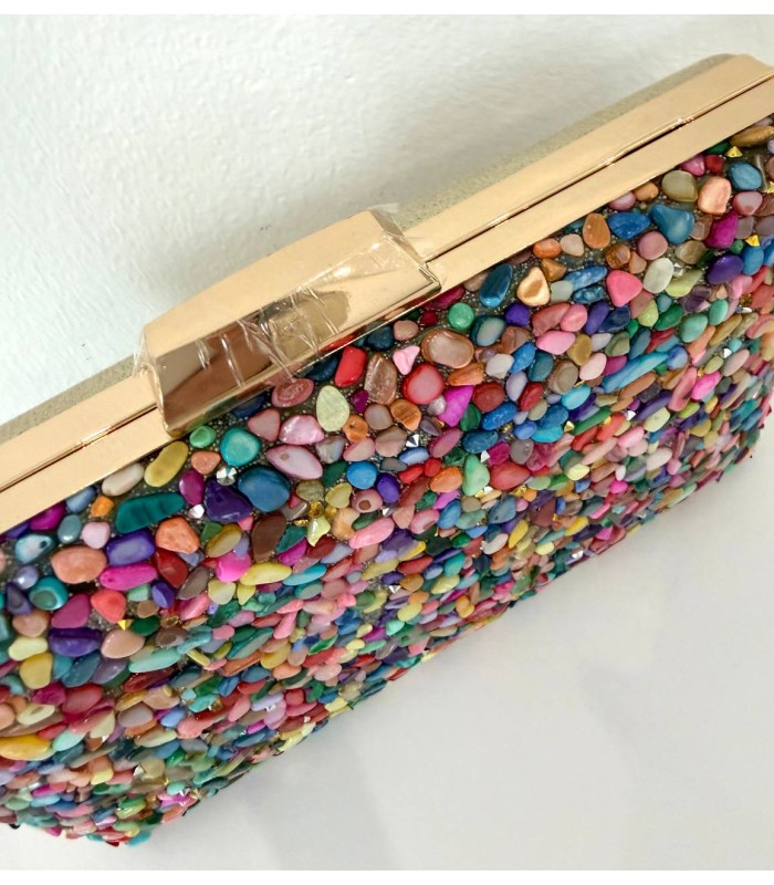 Bolso pedreria colores