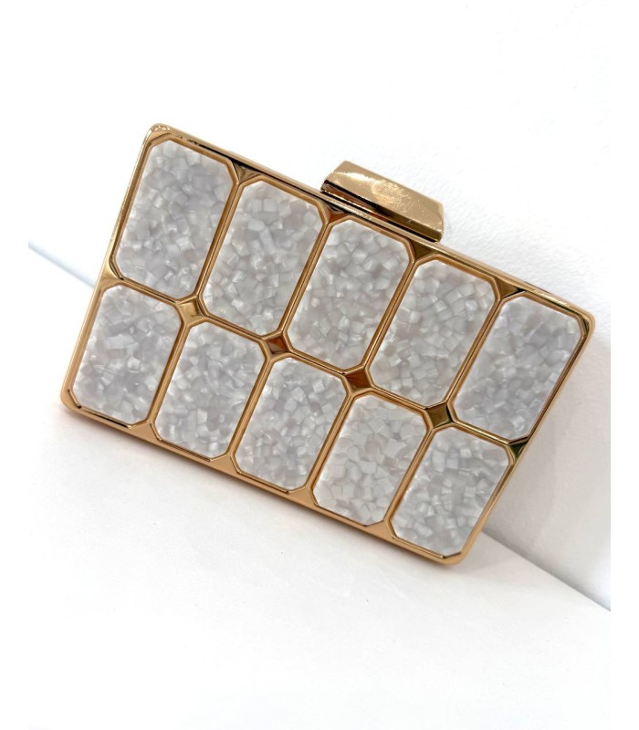 Bolso nácar Irina crudo