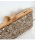 Bolso madera brillos
