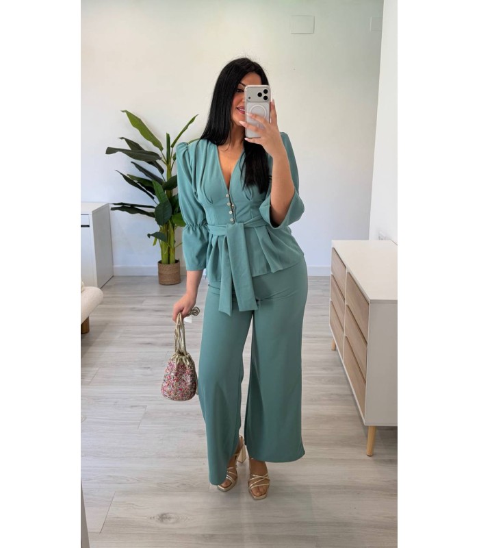 Conjunto chaqueta Mara verde