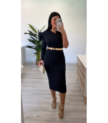 Vestido Brenda azul marino