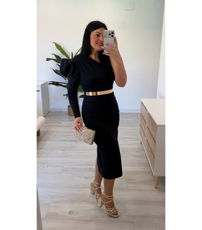 Vestido Brenda azul marino