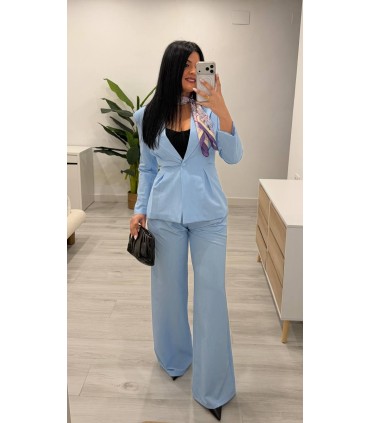 Traje chaqueta Diana celeste