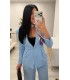 Traje chaqueta Diana celeste