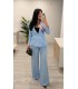 Traje chaqueta Diana celeste