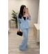 Traje chaqueta Diana celeste