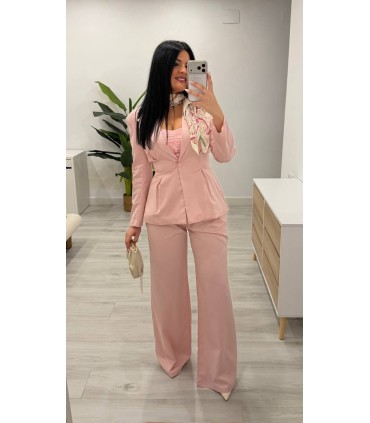 Traje chaqueta Diana rosa