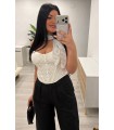 Top encaje blanco